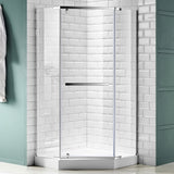 ANZZI SD-AZ056-01CH Castle Series 49" x 72" Semi-Frameless Shower Door in Polished Chrome