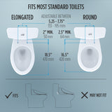 TOTO SW3073#01 WASHLET C2 Electronic Bidet Toilet Seat with PreMist and eWater+ Wand Cleaning, Round