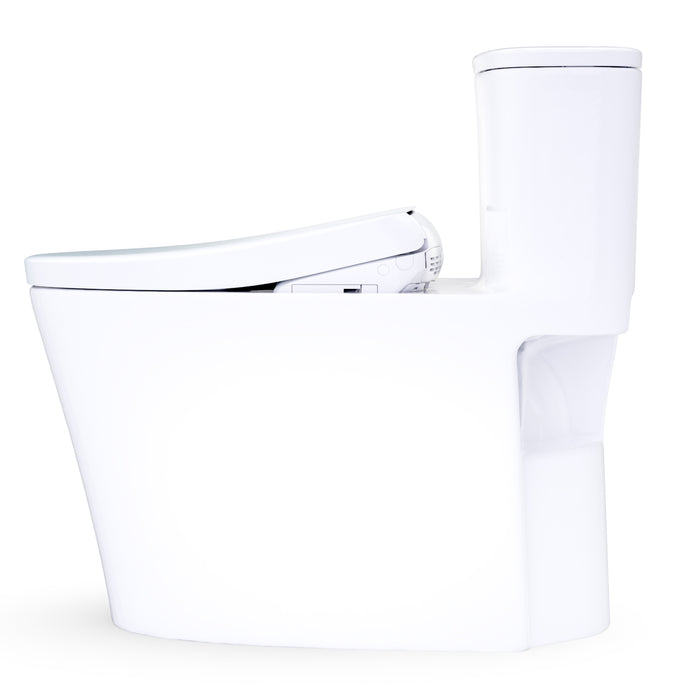 TOTO MW6864726CUFGA#01 Aurora 1G WASHLET+ S7 One-Piece Elongated 1.0 GPF Auto Flush Universal Height Toilet