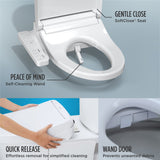 TOTO SW3023#01 WASHLET KC2 Electronic Bidet Toilet Seat with Heated Seat and SoftClose Lid, Round, Cotton White