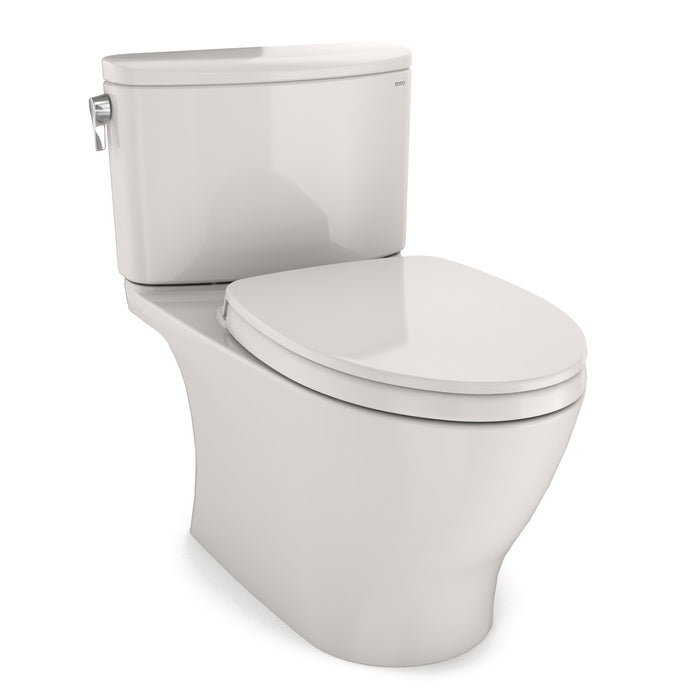 TOTO MS442124CEFG#11 Nexus Elongated Universal Height Toilet with SoftClose Seat, Colonial White