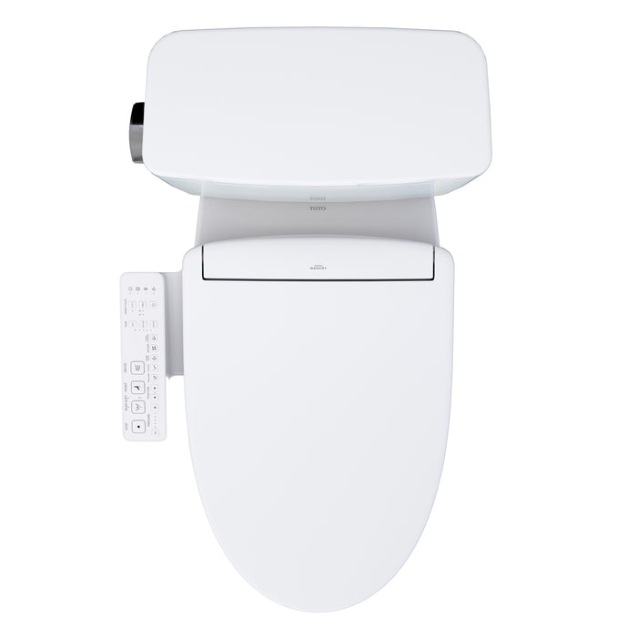 TOTO MW7763346CSFG.10#01 Drake Washlet+ Elongated 1.6 GPF Universal Height Toilet with S2 Bidet Seat, 10" Rough-In