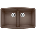 Blanco 440068 Performa SILGRANIT 33" 50/50 Double Bowl Undermount Kitchen Sink - Cafe