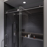 ANZZI SD-AZ8077-01CH Leon Series 48" by 76" Frameless Sliding Shower Door in Chrome with Handle