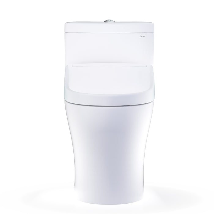 TOTO MW6463446CEMFGN#01 Aquia IV One-Piece Elongated Dual Flush Universal Height Toilet with Washlet S5 Bidet Seat