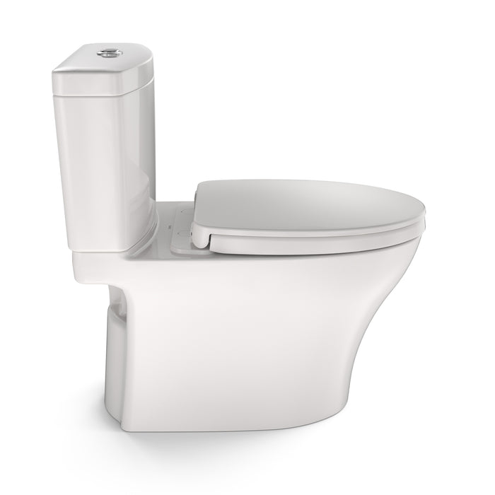 TOTO MS446124CEMGN#11 Aquia IV Washlet+ Elongated Dual Flush Regular Height Toilet, Colonial White