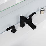 ANZZI L-AZ902MB 2-Handle 3-Hole 8" Widespread Bathroom Faucet With Pop-up Drain in Matte Black