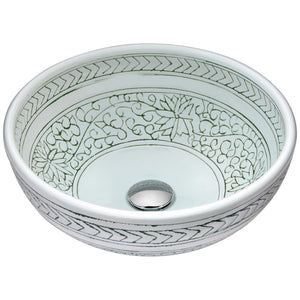 Satui Series Vessel Sink in Decor White