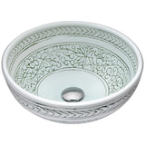 Satui Series Vessel Sink in Decor White