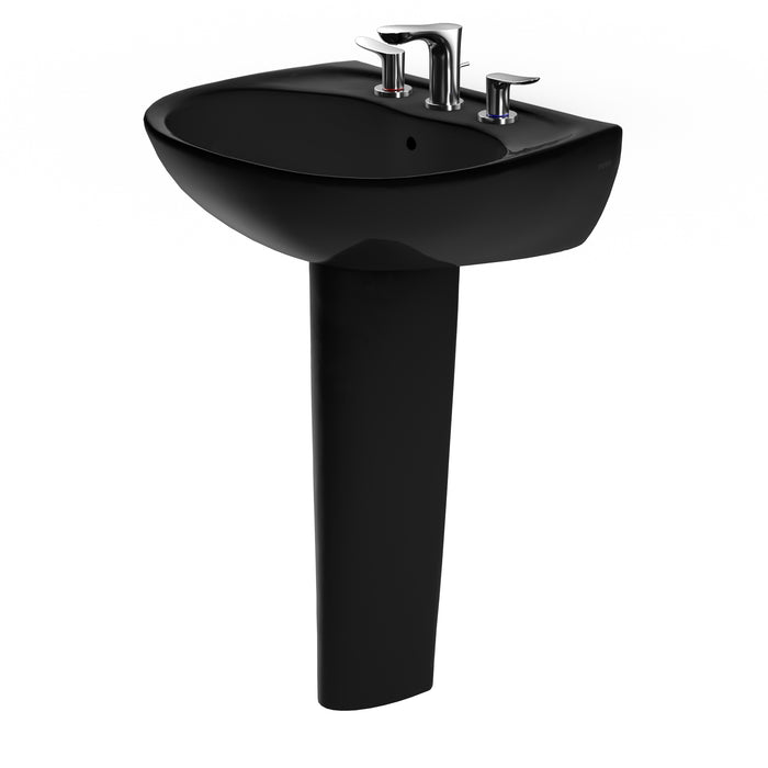 TOTO LPT241.8#51 Supreme Oval Basin Pedestal Bathroom Sink for 8 Inch Center Faucets, Ebony