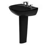 TOTO LPT241.8#51 Supreme Oval Pedestal Bathroom Sink for 8" Center Faucets, Ebony