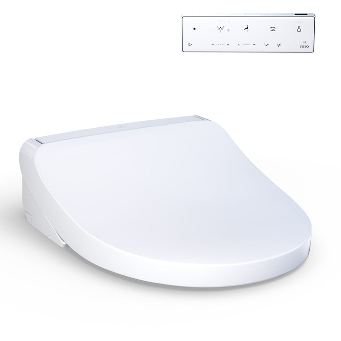 TOTO WASHLET KS5 electronic bidet toilet seat with instantaneous water heating, self-cleaning wand and heated seat in Cotton White color.