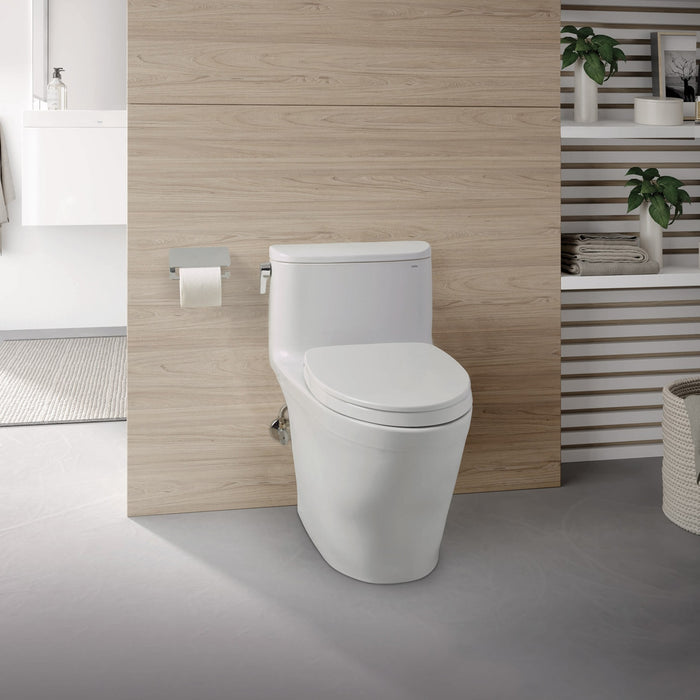 TOTO MS642124CUFG#11 Nexus 1G One-Piece Elongated Universal Height Toilet with SoftClose Seat, Colonial White