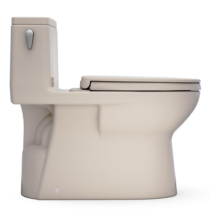 TOTO MS672124CEFG#03 Redington One-Piece Elongated 1.28 GPF Universal Height Toilet with Seat, Bone Finish