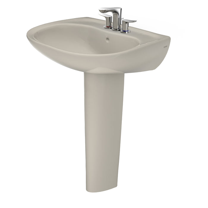 TOTO LPT242.4G#03 Prominence Oval Basin Pedestal Bathroom Sink for 4 inch Center Faucets, Bone