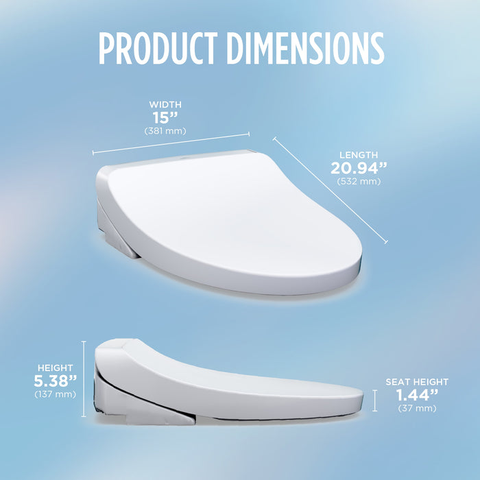 TOTO SW3216#01 Washlet KS5 Bidet Toilet Seat with Instant Water Heating - Elongated, Cotton White