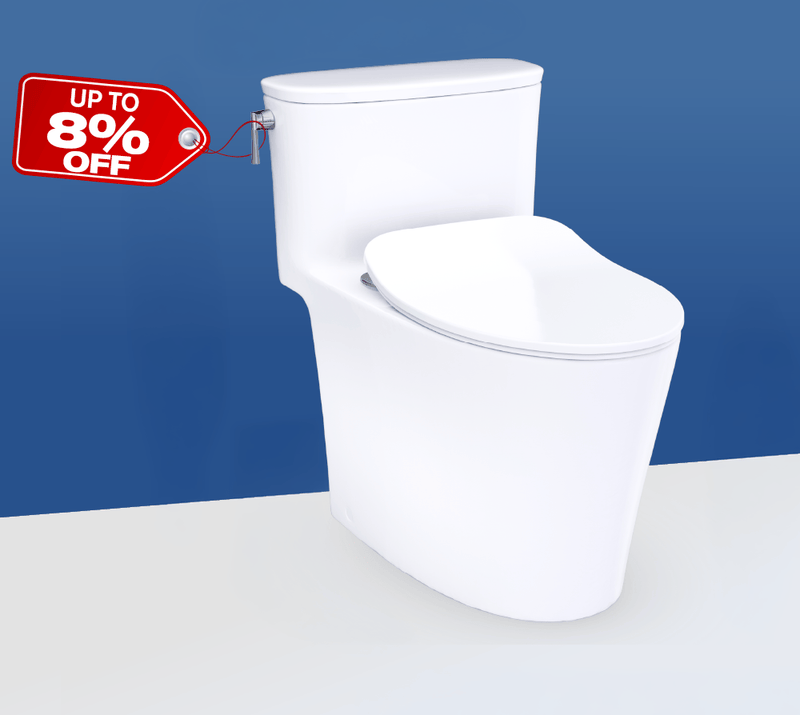 TOTO Aurora toilets and bidet seat combos with discounts