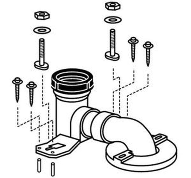 TOTO TSU01W.12R Unifit Rough-in for Carlyle MS874S Carolina MS884 Pacifica MS904 Toilets