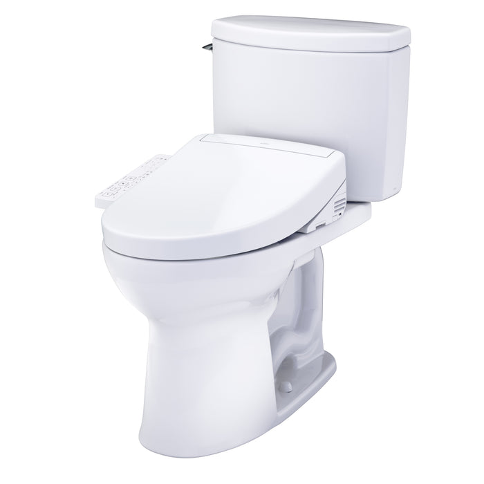 TOTO MW4543346CUFG#01 Drake II 1G Elongated 1.0 GPF Universal Height Toilet with Washlet+ S2 Bidet Seat