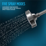 TOTO TBW01013U4#CP Left Series 1.75 GPM Multifunction 4" Modern Round Showerhead, Polished Chrome