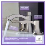 ANZZI L-AZ015BN Sonata Series 8" Widespread 2-Handle Mid-Arc Bathroom Faucet in Brushed Nickel