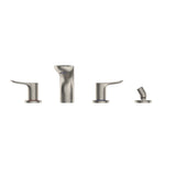 TOTO TBG01202U#BN GO Two-Handle Deck-Mount Roman Tub Filler Trim with Handshower, Brushed Nickel