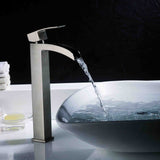 ANZZI L-AZ097BN Key Series Single Hole Single-Handle Vessel Bathroom Faucet in Brushed Nickel