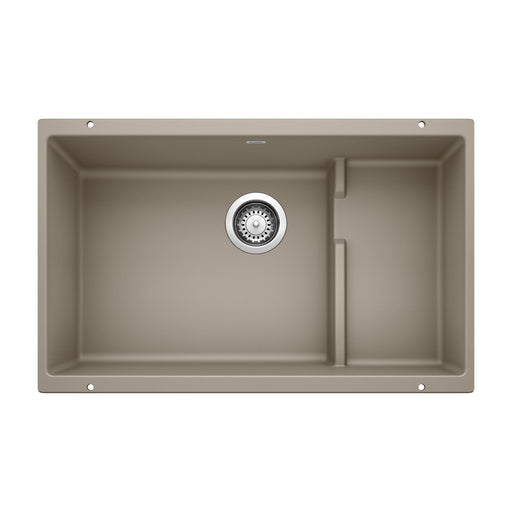Blanco 519456 Precis Cascade SILGRANIT 29" Single Bowl Undermount Kitchen Sink with Colander - Truffle