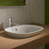 TOTO LT480G#11 Maris Oval Semi-Recessed Vessel Bathroom Sink with CEFIONTECT, Colonial White