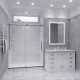 ANZZI SD-AZ8077-02GB Leon Series 60" by 76" Frameless Sliding Shower Door in Gunmetal with Handle