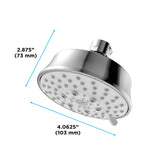 TOTO TBW03001U4#CP Left Series 1.75 GPM Multifunction 4" Classic Round Showerhead, Polished Chrome