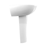 TOTO LPT241.8G#01 Supreme Oval Pedestal Bathroom Sink with CEFIONTECT for 8" Center Faucets, Cotton White