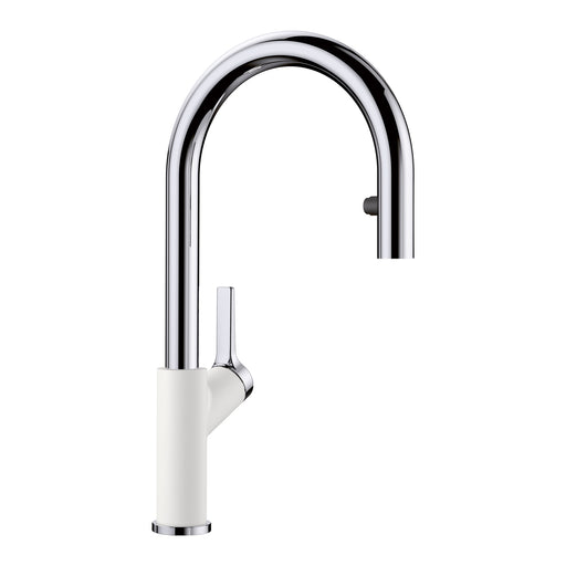 Blanco 526391 Urbena Pull-Down Dual-Spray Kitchen Faucet - Chrome/White