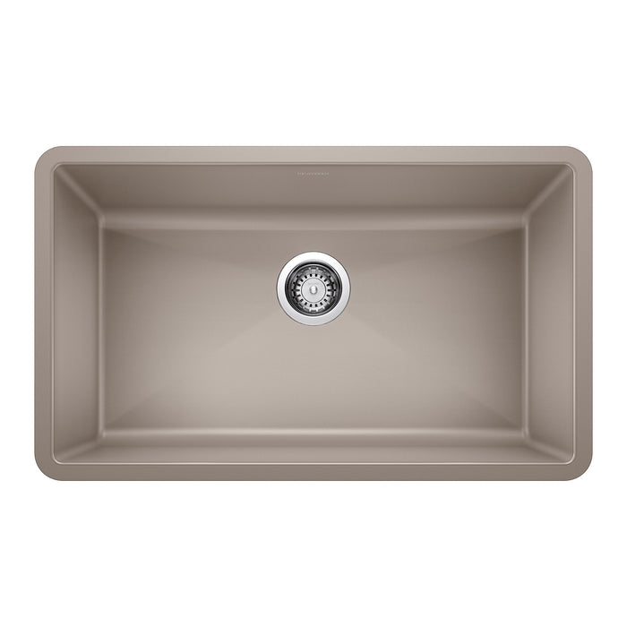 Blanco 441297 Precis SILGRANIT 32" Super Single Undermount Kitchen Sink - Truffle