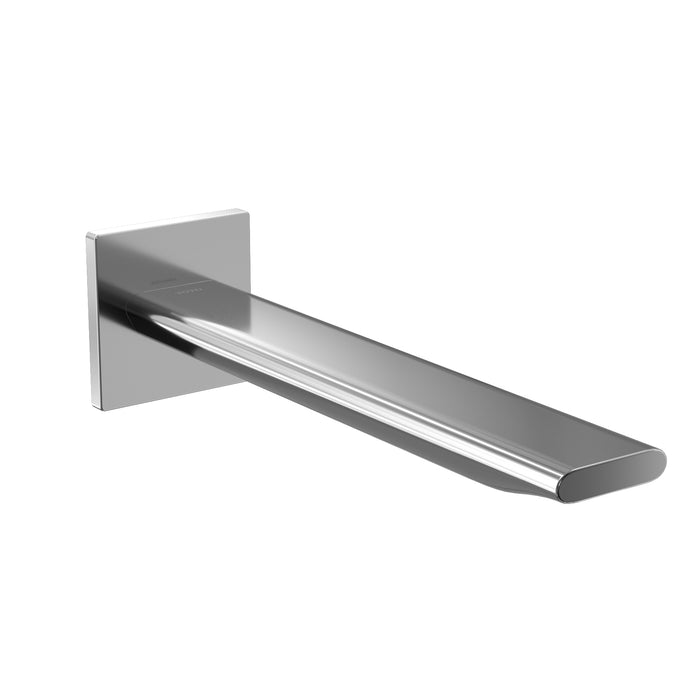 TOTO Libella wall-mount ECOPOWER 0.35 GPM touchless bathroom faucet, 20 second on-demand flow in Polished Chrome finish.