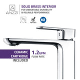 ANZZI L-AZ103 Vibra Single Hole Single-Handle Bathroom Sink Faucet-Polished Chrome