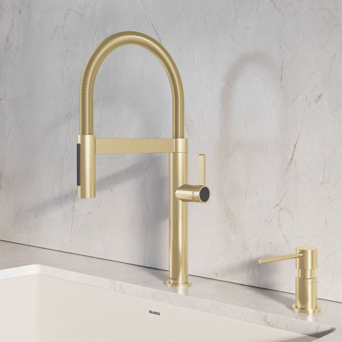 Blanco 527483 Culina Mini II Pull-Down Dual-Spray Kitchen Faucet - Satin Gold