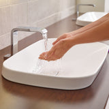 TOTO LT994G#01 Neorest Kiwami Rectangular Semi-Recessed Fireclay Bathroom Sink, Cotton White