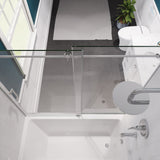 ANZZI SD-AZ8080-01CH Raymore Series 60" x 62" Frameless Sliding Tub Door in Polished Chrome