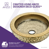 ANZZI LS-AZ8199 Levi Series Vessel Sink in Speckled Gold