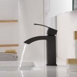 ANZZI L-AZ037MB Revere Series Single Hole Single-Handle Low-Arc Bathroom Faucet in Matte Black