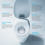 TOTO MS903CUMFX#01 NEOREST NX2 Dual Flush 1.0 or 0.8 GPF Toilet with Integrated Bidet Seat and eWater+ and ActiLight