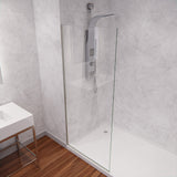 ANZZI SD-AZFL06001BN Veil Series 74" by 34" Framed Glass Shower Screen in Brushed Nickel