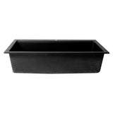 ALFI Brand AB3418SBDI-BLA Black 33" Granite Composite Workstation Single Bowl Drop-in Sink