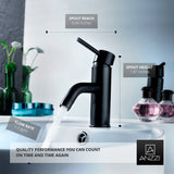 ANZZI L-AZ030ORB Bravo Series Single Hole Single-Handle Low-Arc Bathroom Faucet in Oil Rubbed Bronze