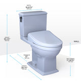 TOTO MW4944724CEMFG#01 WASHLET+ Connelly Two-Piece Dual Flush Toilet and WASHLET S7 Bidet Seat, Cotton White