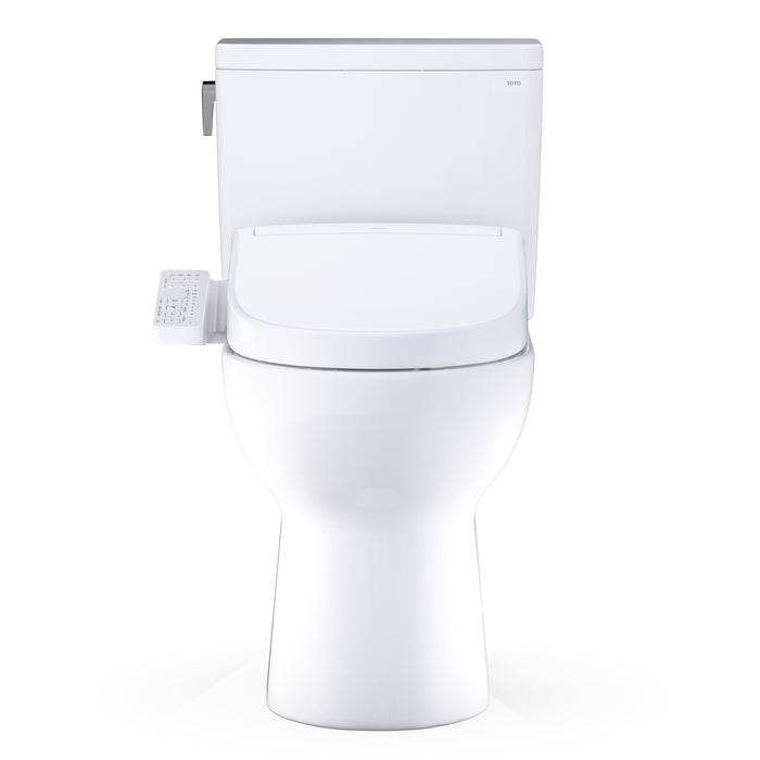 TOTO MW4723346CUFG#01 Glaston WASHLET+ S2 Two-Piece Elongated 1.0 GPF Universal Height Toilet in Cotton White