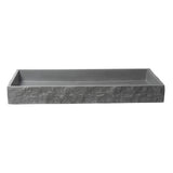 ALFI Brand ABCO39TR 39" Solid Concrete Gray Matte Trough Sink for the Bathroom