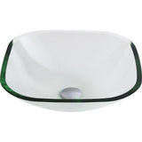 Cadenza Series Deco-Glass Vessel Sink in Lustrous Clear