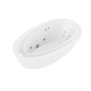 Leni 5.9 ft. Jetted Whirlpool Tub with Reversible Drain in White